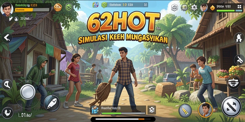 Gameplay menarik dari 62HOT yang menunjukkan interaksi karakter.