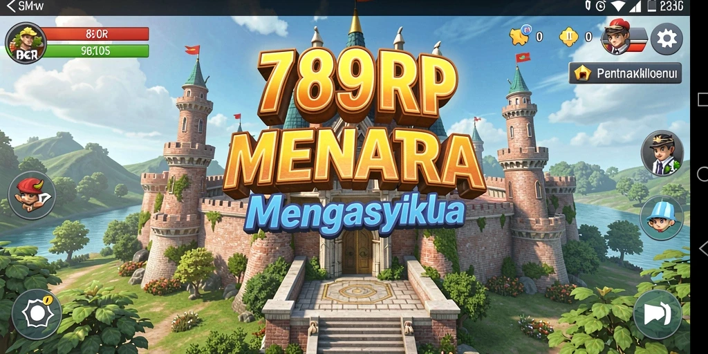 Screenshot menampilkan gameplay menara pertahanan yang seru.
