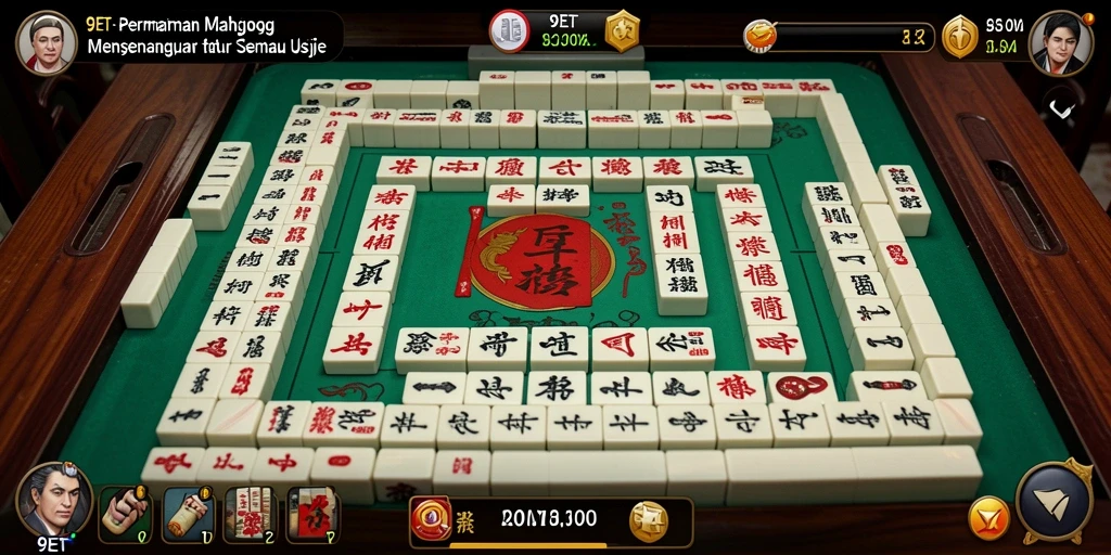 Tampilan gameplay <strong>9ET</strong> yang menantang dan menarik dengan ubin Mahjong.