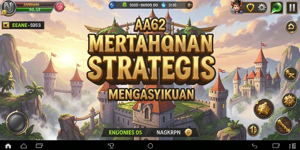 Screenshot gameplay Tower Defense AA62 menampilkan aksi pertahanan menara yang mendebarkan.