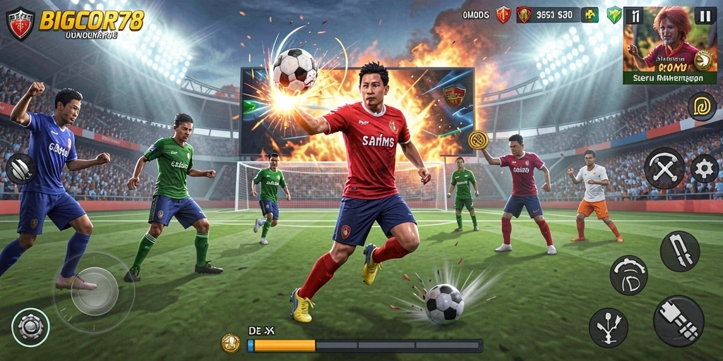 Tampilan gameplay mendebarkan dari BIGCOR78, penuh aksi dan strategi.