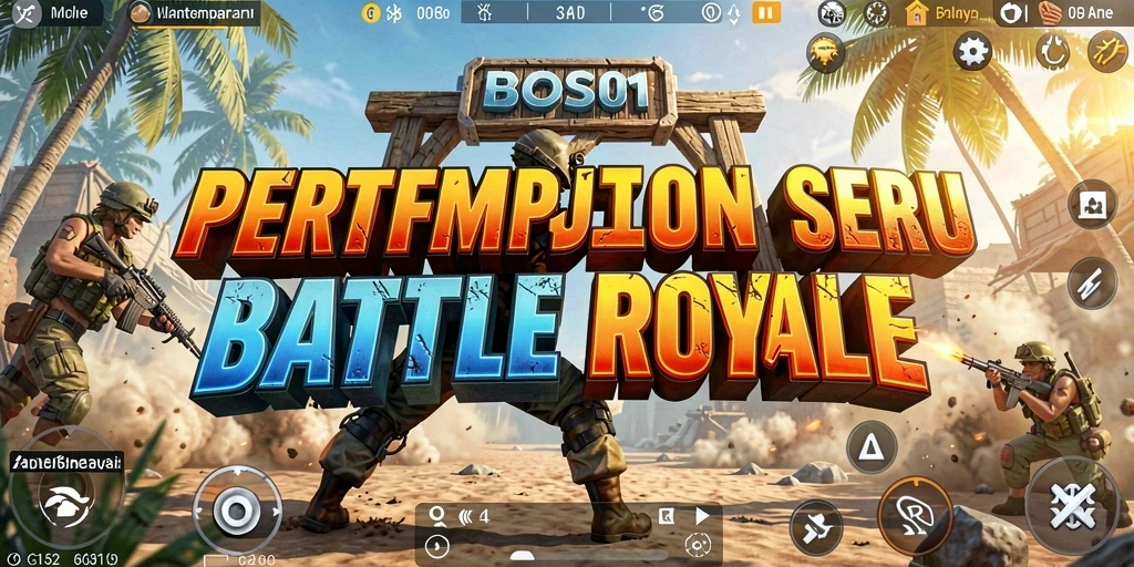 Gameplay seru BOS01 dalam pertarungan Battle Royale.