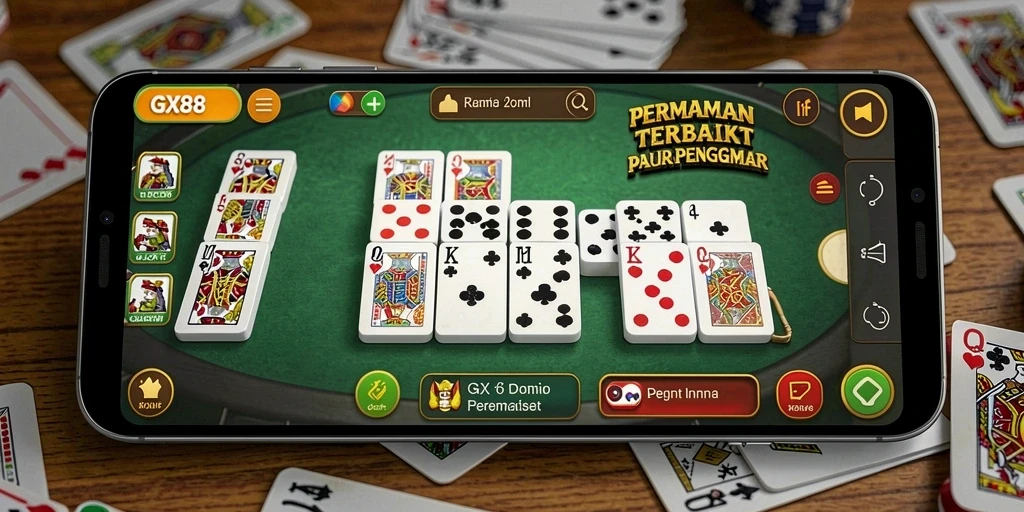 Tampilan gameplay menarik dari GX88 dalam permainan Domino.