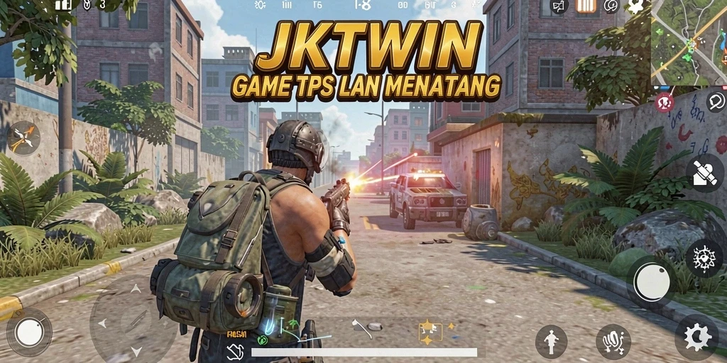 Screenshot gameplay JKTWIN menampilkan aksi tembak-menembak yang seru.