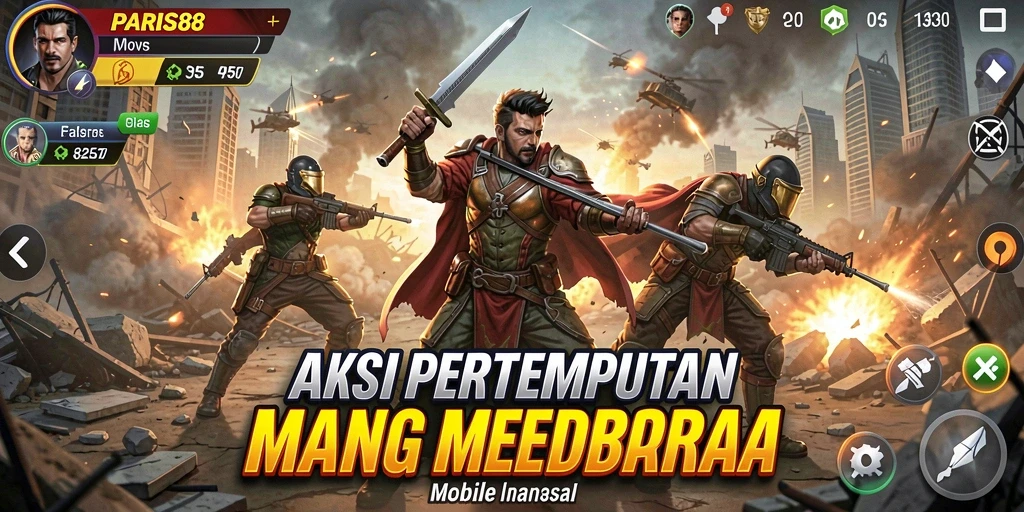 Tampilan gameplay intens PARIS88 dengan aksi seru dan karakter unik.