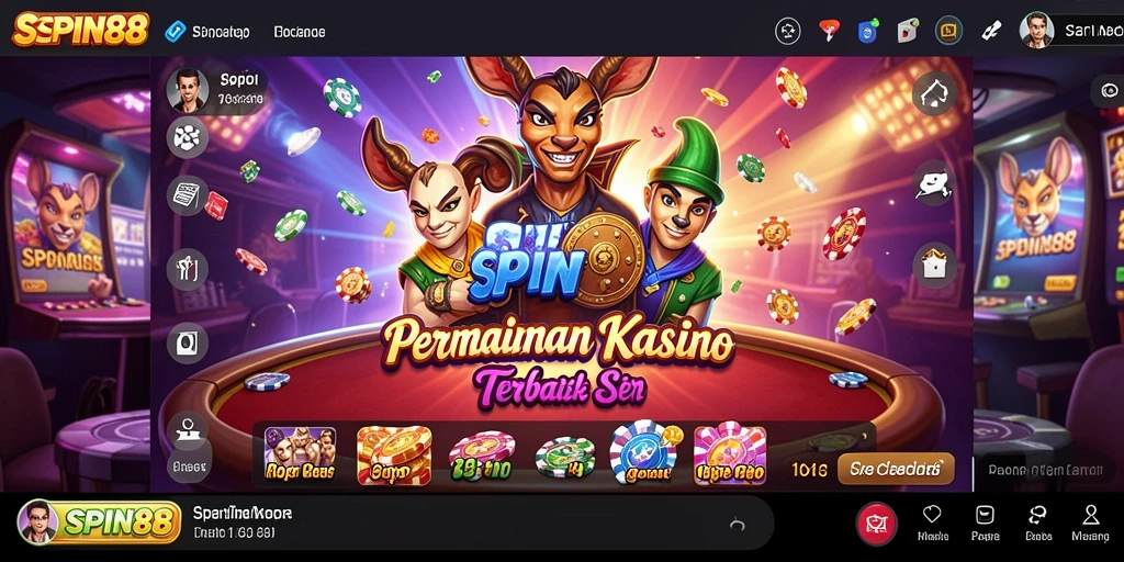 Screenshot SPIN88 menampilkan gameplay kasino yang mendebarkan.